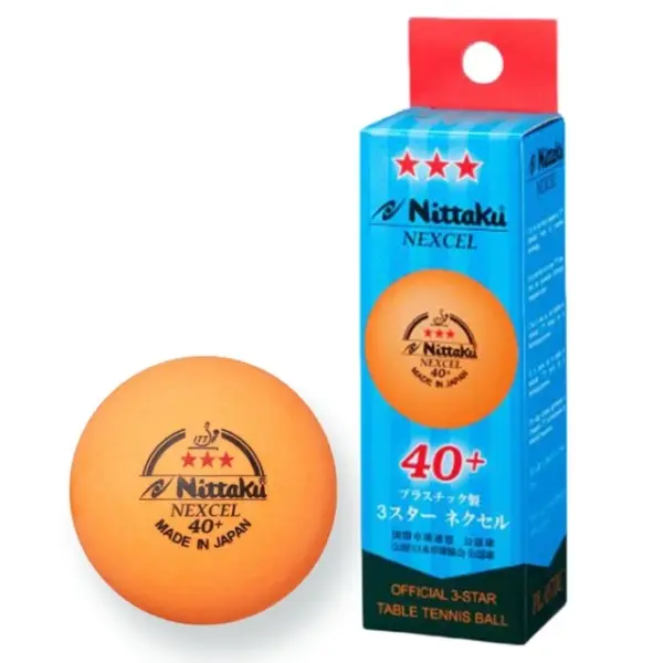 ลูกปิงปอง Nittaku 3 Stars 40+ Nexcel (ITTF) Orange (ราคา/3 ลูก)